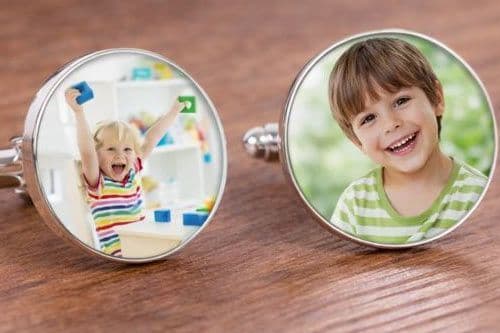 Round Photo Cufflinks