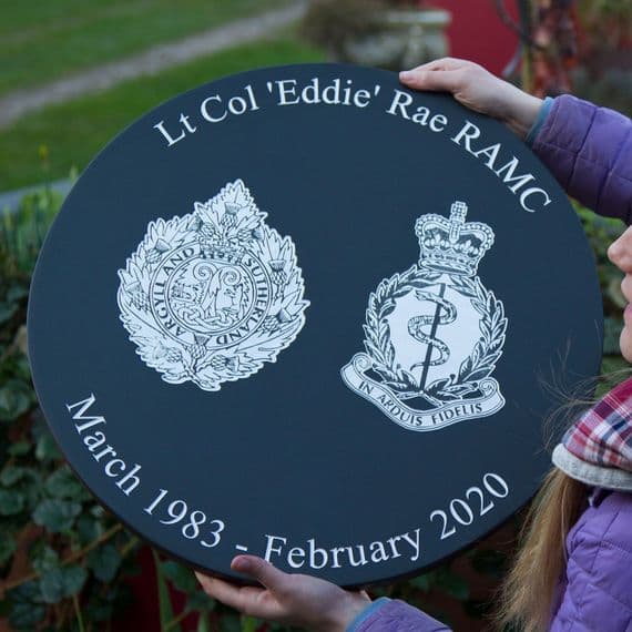 Round Slate Lawn Memorial  | The Sign Maker Shop