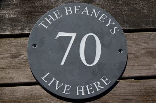 Round Slate House Signs | The Sign Maker Shop