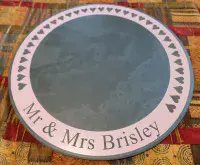 Round Slate Wedding Cake Stands / Table Centres | The Sign Maker Shop