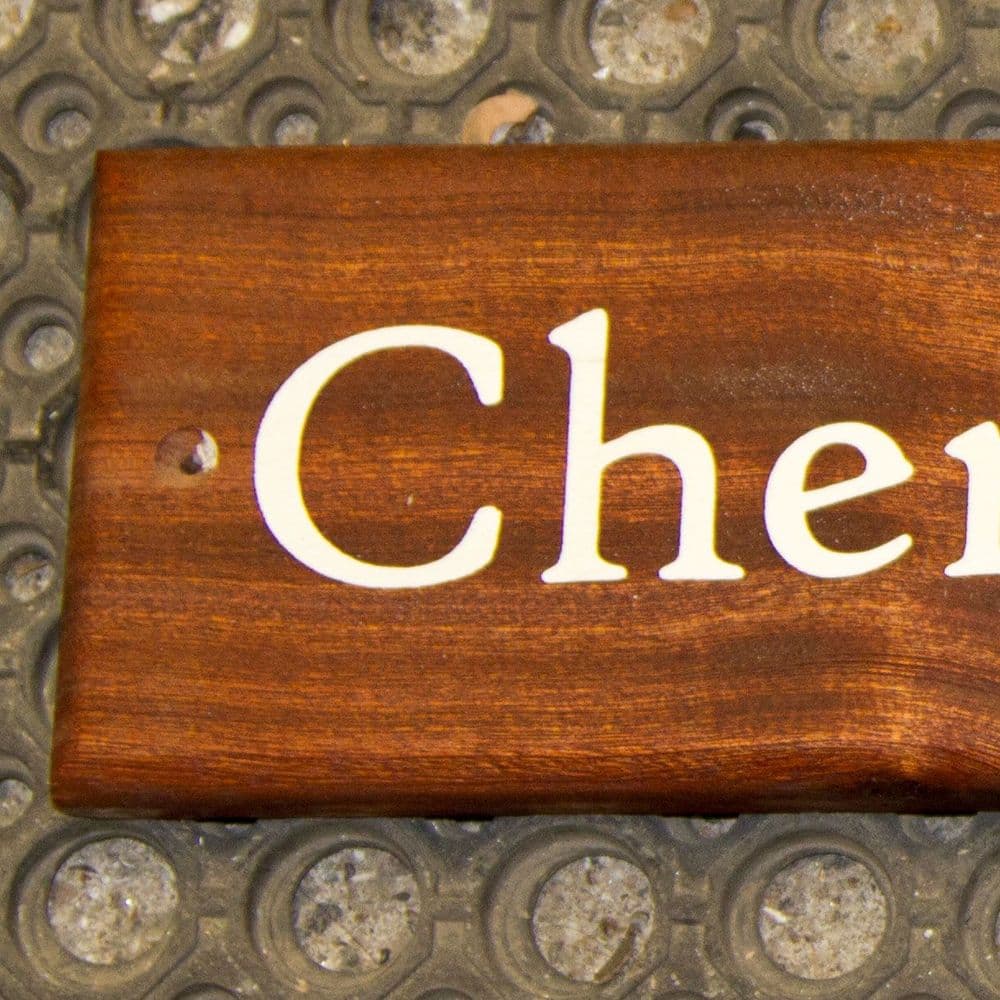 Sapele Driftwood Effect House Sign