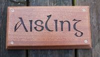 Good Value Sapele Wood House Signs  | The Sign Maker Shop
