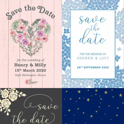 Save the Date Fridge Magnets - Standard Designs