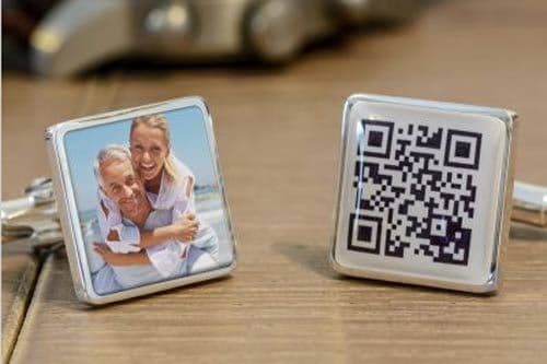 Secret Message Cufflinks with Photo | The Sign Maker Shop