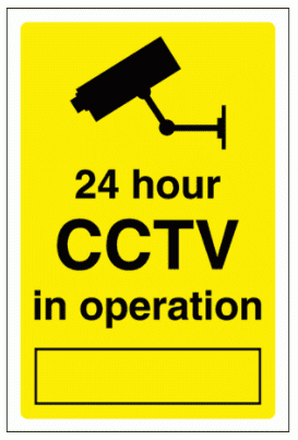 Security Sign - 24 Hour CCTV In Operation (2951)