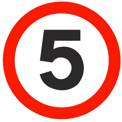 Security Sign - ARTM - Speed Limit 5