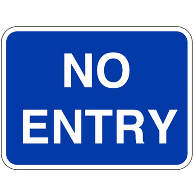 Security Sign - ATMM - No Entry