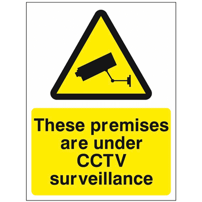 Security Sign -  CC - These Premises Are Under CCTV Surveillance