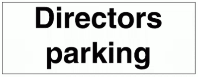 Security Sign - Directors Parking (2944)