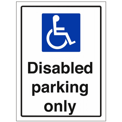 Security Sign - DP - Disabled Parking Only