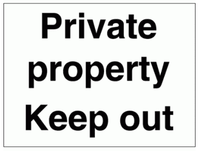 Security Sign - Private Property Keep Out (2959)
