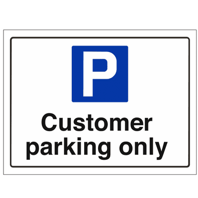 Security Sign - PS - Customer Parking Only