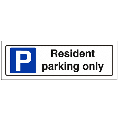 Security Sign - PS - Resident Parking Only (small)