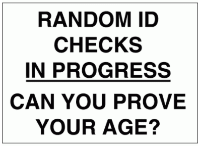 Security Sign - Random ID Checks In Progress (2720)