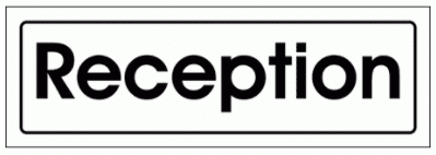 Security Sign - Reception (2907)