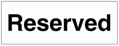 Security Sign - Reserved (2945)