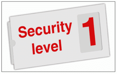 Security Sign - Security Levels 1-3 (2703)