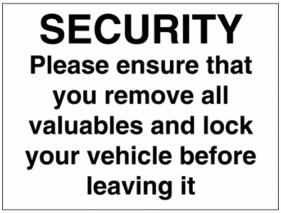Security Sign - Security Please Ensure That You Have Removed (2873)