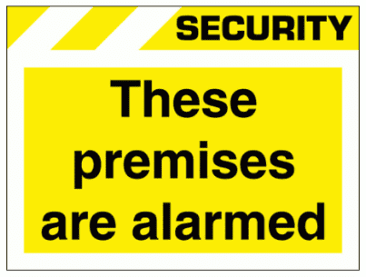 Security Sign - These Premises Are Alarmed (2641)