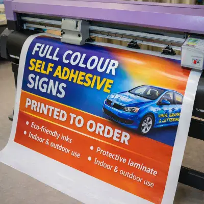 Self Adhesive Vinyl Signs with Protective Laminate