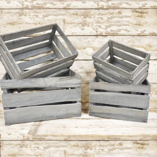 Set of 4 Wooden Crates