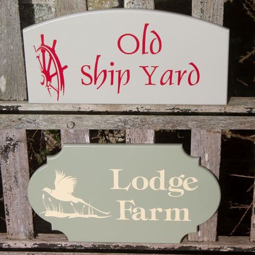 Shaped Painted House Signs| The Sign Maker Shop
