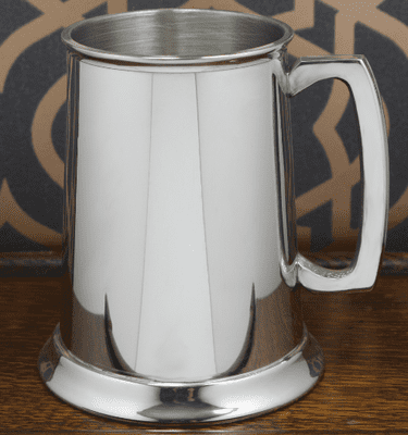 Simple Pewter Tankard - 1 Pint or Half Pint