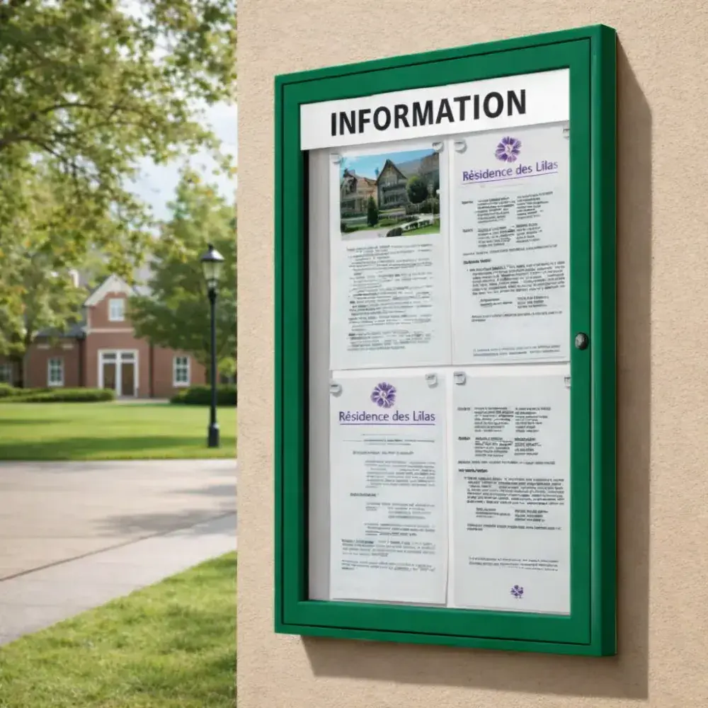Single Door Notice Board - 30mm Profile
