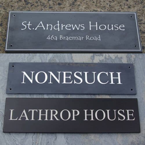 150mm & 225mm Slate House Signs The Sign Maker Shop