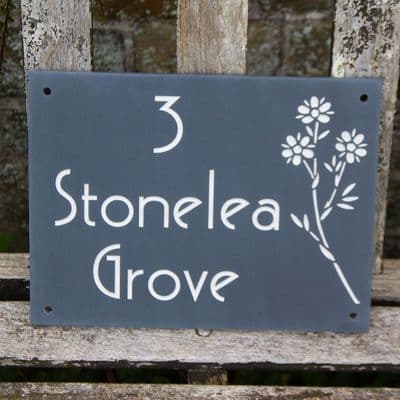 Slate House Name Signs  225mm High