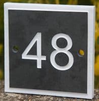 Slate House Number with Painted Border | The Sign Maker Shop