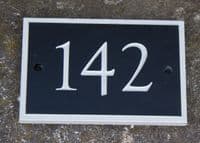 Slate House Number with Painted Border | The Sign Maker Shop