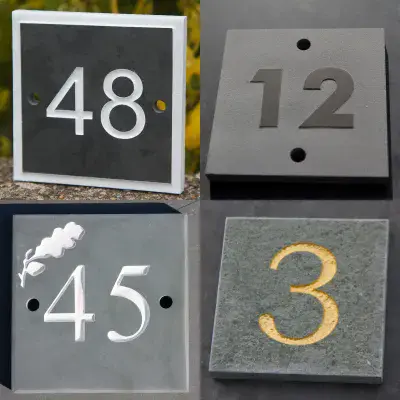 Slate House Numbers