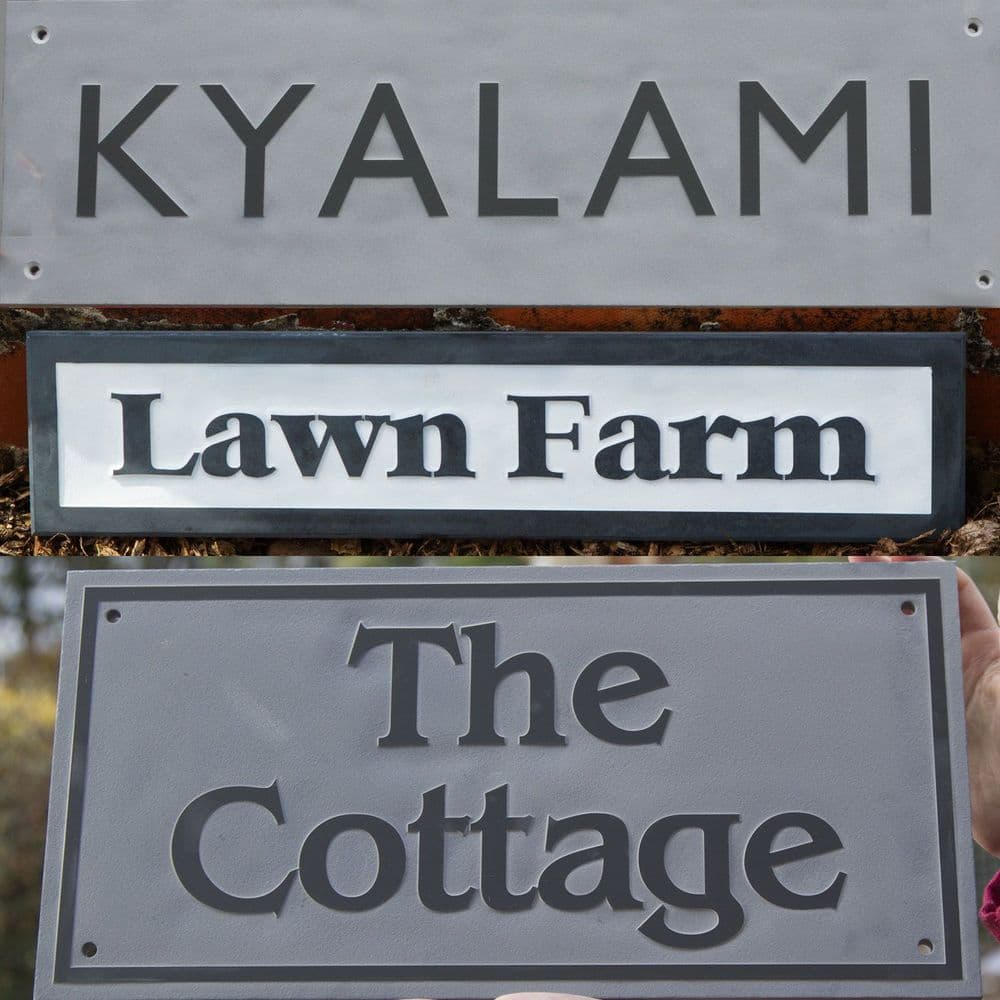 Slate House Sign - Raised Letters - 12mm Slate