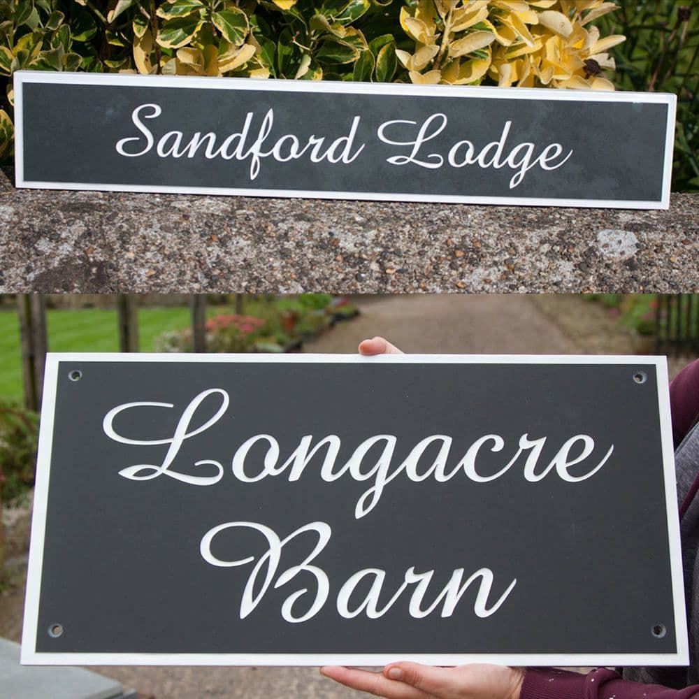 Slate House Signs with Painted Edge