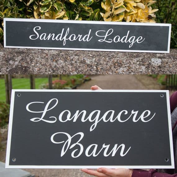 Painted Border Slate House Signs| The Sign Maker Shop