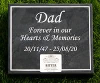 Slate Memorial Wedge with Engraved Lettering | The Sign Maker Shop