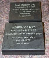 Slate Memorial Wedge with Engraved Lettering | The Sign Maker Shop