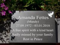 Slate Memorial Wedge with Engraved Lettering | The Sign Maker Shop