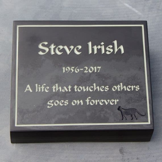 Slate Memorial Wedge with Engraved Lettering | The Sign Maker Shop