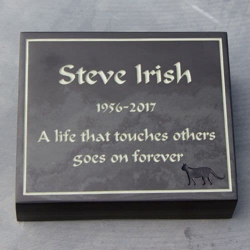 Slate Memorial Wedge with Engraved Lettering | The Sign Maker Shop