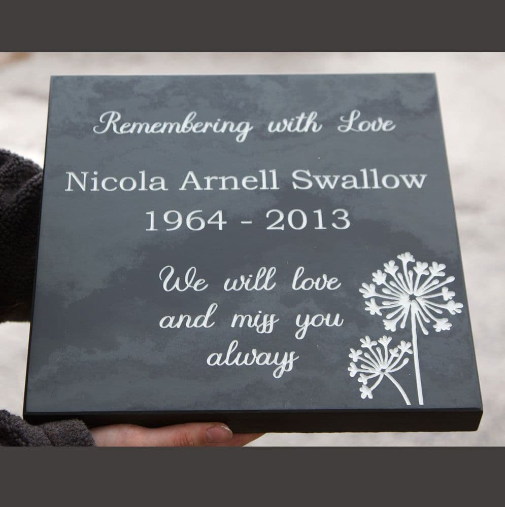 Slate Memorials - 30mm thick