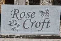 Modern slate sign with raised lettering on 20mm slate| The Sign Maker Shop
