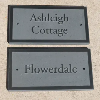 Slate Sign -  Raised Letters -  20mm Slate