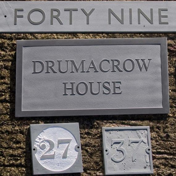 Modern slate sign with raised lettering on 20mm slate| The Sign Maker Shop
