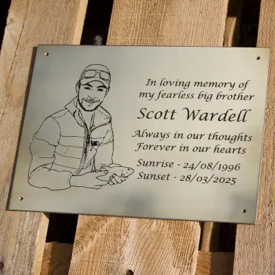 Small 2mm Engraved Brass Memorial Plaque