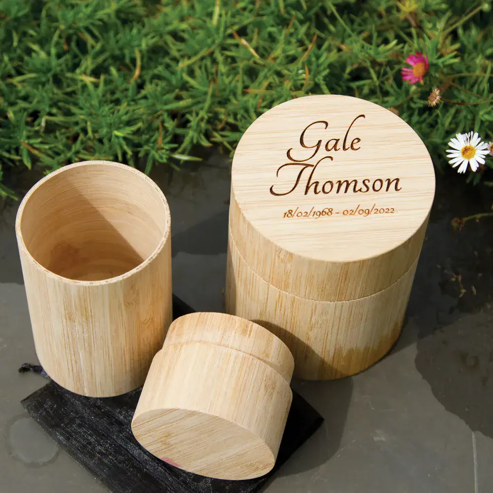 Small Bamboo Urns / Ashes Scatter Tubes