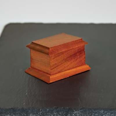 Small Mahogany Casket with Engraved Plaque | The Sign Maker Shop