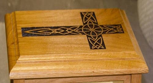 Small Oak Casket - Engraved Plaque optional| The Sign Maker Shop