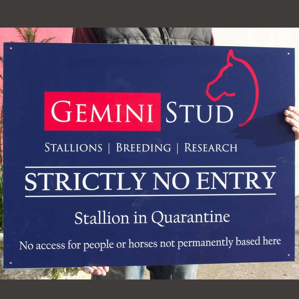 Solid Aluminium Signs with Two Colour Lettering